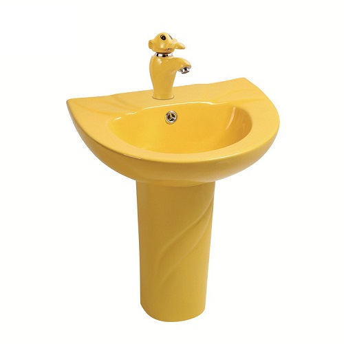 Bộ chậu vòi lavabo trẻ em mẫu giáo màu hồng Miken MKV-0931P - Image 3