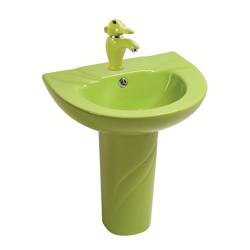Bộ chậu vòi lavabo trẻ em mẫu giáo màu hồng Miken MKV-0931P - Image 5