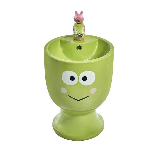 Bộ chậu vòi lavabo trẻ em mẫu giáo màu vàng Miken MKV-0931Y - Image 4