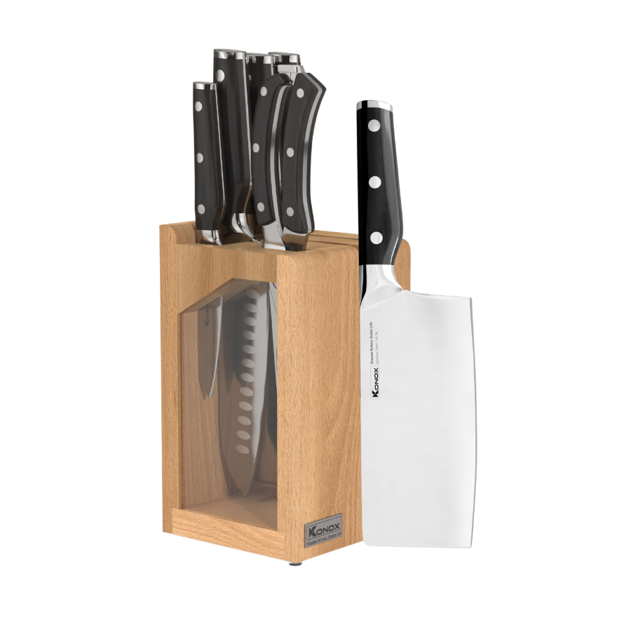 Bộ dao làm bếp 5 món cao cấp Konox Haper Grey - Image 4