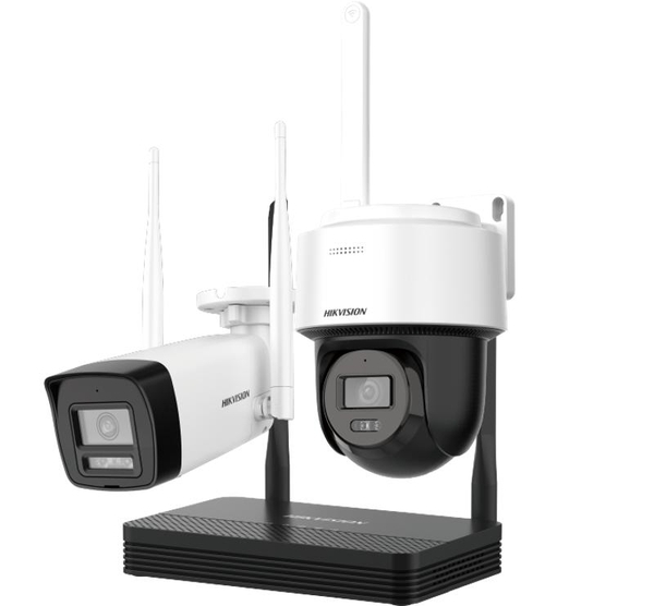 Bộ KIT camera Hikvision Wifi NKS422W03H (1 box NVS + 1 cam thân 2MP + 1 cam quay quét 2MP)