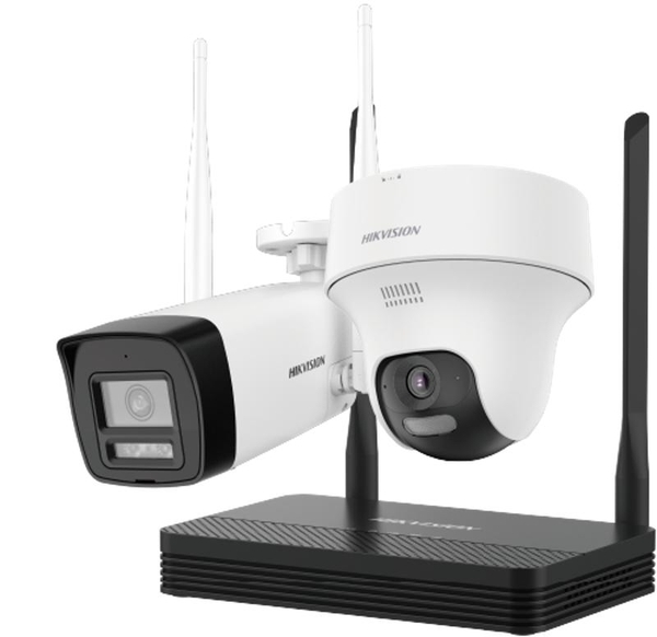 Bộ KIT camera Hikvision Wifi NKS424W02H (1 box NVS + 1 cam dome 4MP + 1 cam thân 4MP)