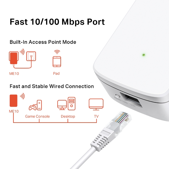 Bộ Mở Rộng Sóng Wi-Fi 300 Mbps Mercusys ME10 - Image 3