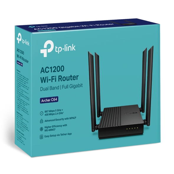 Bộ phát Wi-Fi Băng Tần Kép AC1200 TP-LINK Archer C64 (hỗ trợ EasyMesh) - Image 4