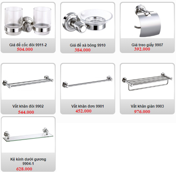 Bộ phụ kiện phòng tắm cao cấp Geler 990 Seris