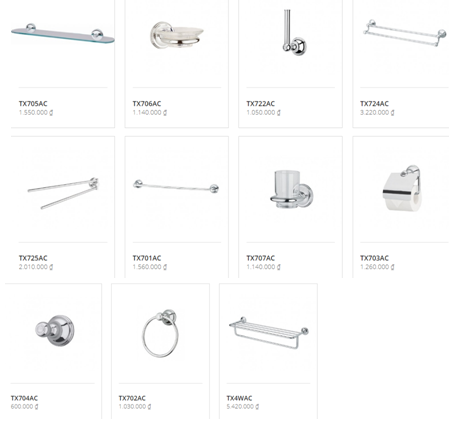 Bộ phụ kiện phòng tắm cao cấp TOTO 01 series - Image 3