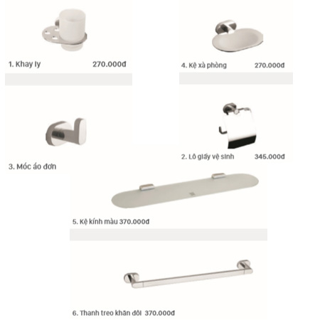 Bộ phụ kiện phòng tắm Đình Quốc DQ2700 - Image 3