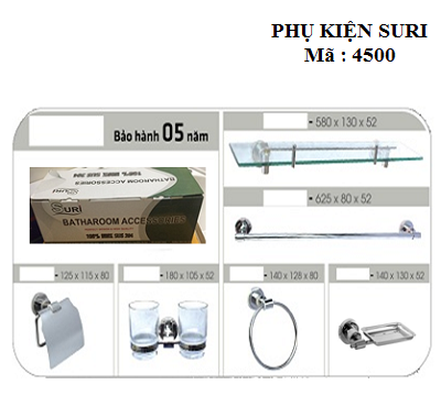 Bộ phụ kiện phòng tắm giá rẻ Inox SURI 1200 - Image 3