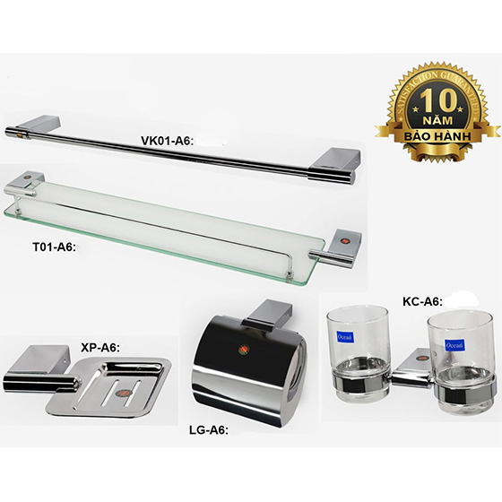 Bộ Phụ Kiện phòng tắm inox 304 5 món ARCHI R01 - Image 4