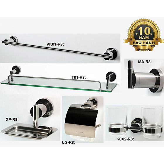 Bộ Phụ Kiện phòng tắm inox 304 6 món ARCHI R05 - Image 4
