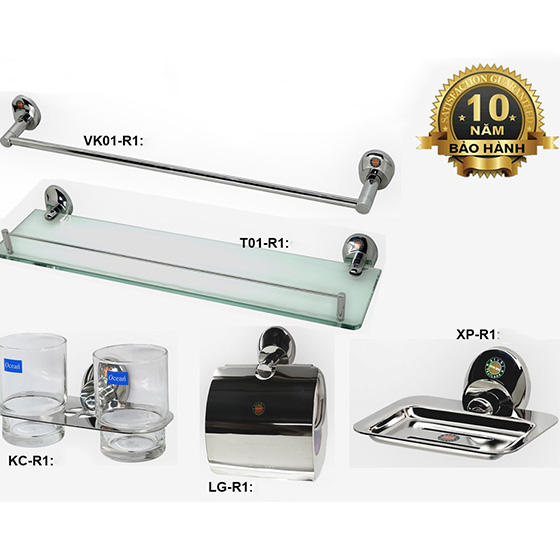 Bộ Phụ Kiện phòng tắm inox 304 6 món ARCHI R08 - Image 5