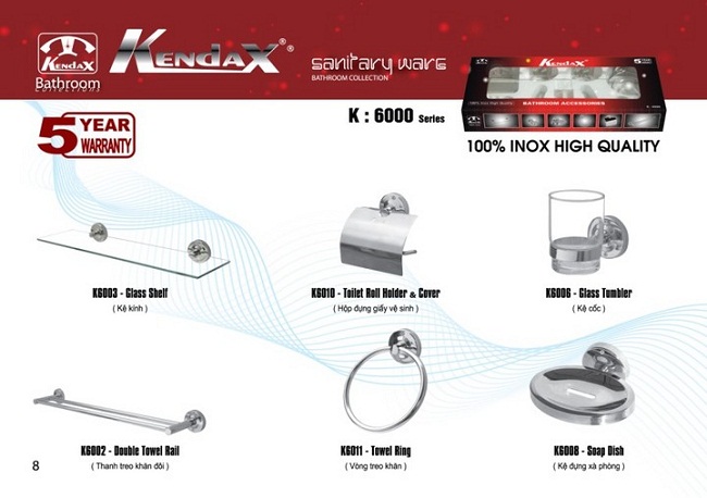 Bộ phụ kiện phòng tắm Kendax K6100 - Image 5