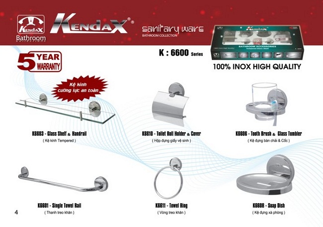 Bộ phụ kiện phòng tắm Kendax K6800 - Image 4