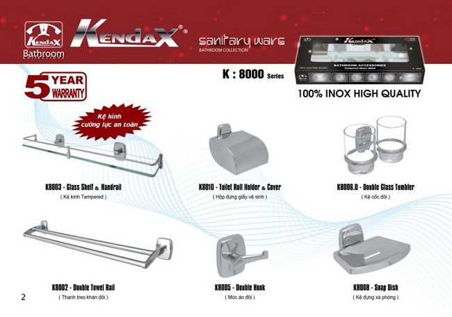 Bộ phụ kiện phòng tắm Kendax K6800 - Image 6