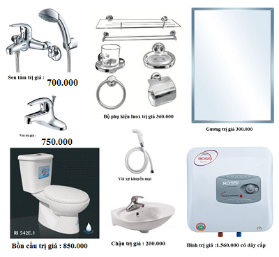 Bộ thiết bị vệ sinh giá rẻ HM001 - Image 4