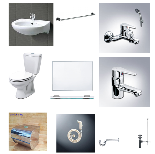 Bộ thiết bị vệ sinh giá rẻ HM003 - Image 4