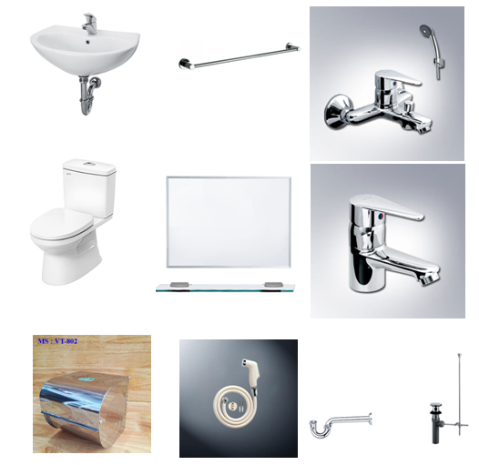 Bộ thiết bị vệ sinh giá rẻ HM004 - Image 5