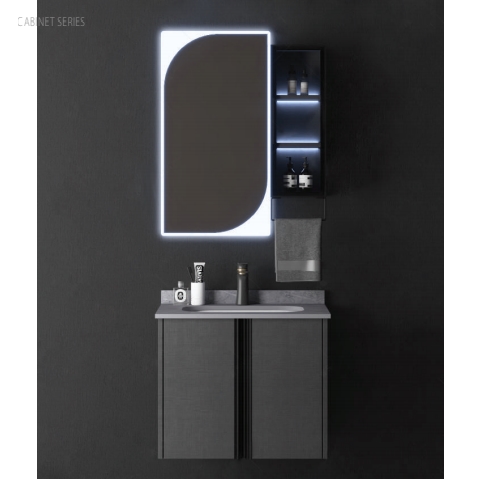 Bộ tủ chậu cao cấp đèn LED Mowoen MW6602-60 (600x505x545mm)