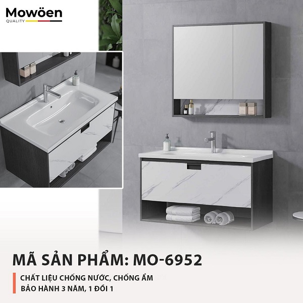 Bộ tủ chậu cao cấp Mowoen D-6952