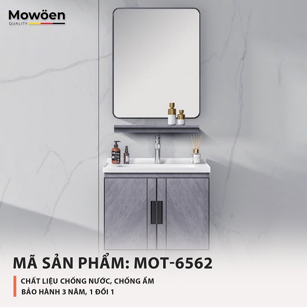 Bộ tủ chậu cao cấp Mowoen MW2701-80PVC (600x500x450mm) - Image 3