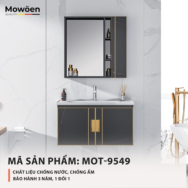 Bộ tủ chậu cao cấp Mowoen MW2706-100PVC (1000x500x470mm) - Image 3