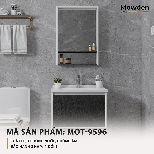 Bộ tủ chậu cao cấp Mowoen MW2811-80PVC (800x500x450mm) - Image 5
