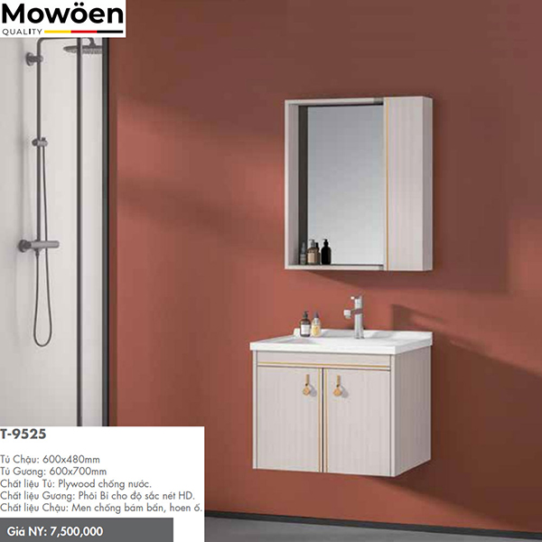 Bộ tủ chậu cao cấp Mowoen MW2868-80PVC (800x500x450mm) - Image 4
