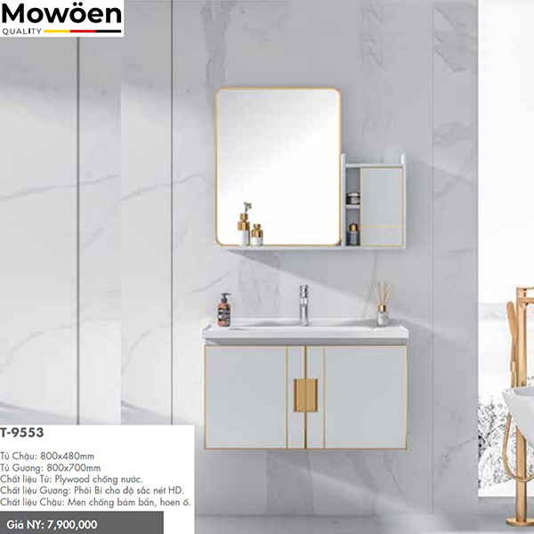 Bộ tủ chậu cao cấp Mowoen MW6601-60 (600x400x480mm) - Image 5