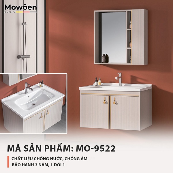 Bộ tủ chậu cao cấp Mowoen MW6632-80 (800x470x445mm) - Image 5