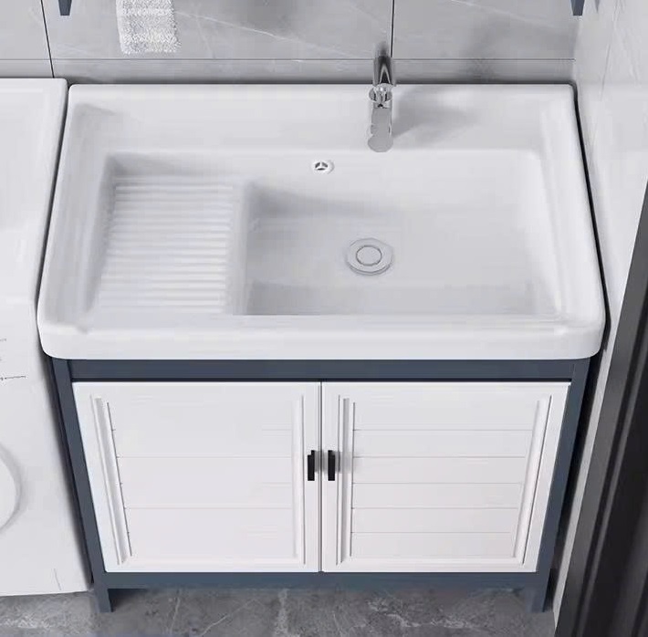 Bộ tủ chậu kết hợp chậu giặt Miken HM312 (600/700/800/900/1000x480x210mm)