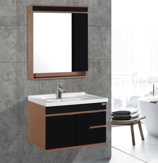 Bộ tủ chậu nhựa PVC Bross 2048 (800x460 mm) - Image 6