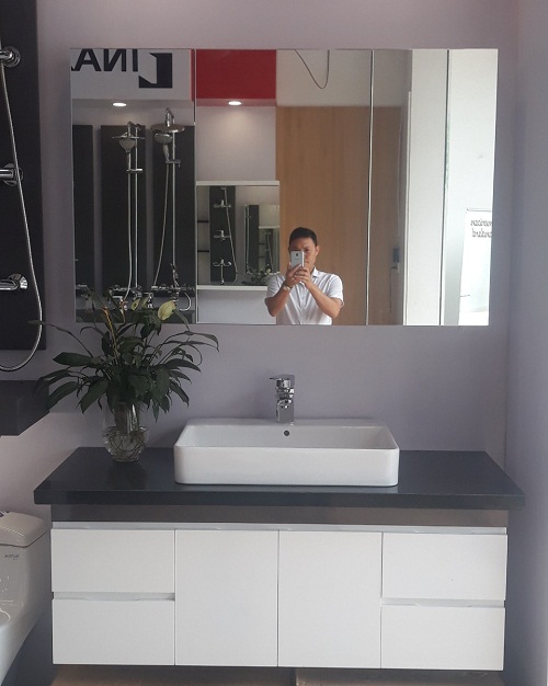 Bộ tủ chậu PVC may đo theo kích thước 18 - Image 6