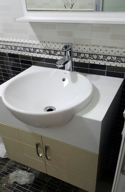 Bộ tủ chậu PVC may đo theo kích thước HM41 - Image 4