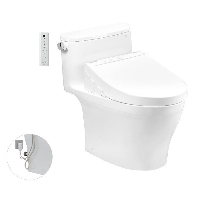 Bồn cầu 1 khối kèm nắp rửa điện tử Toto CS767RW11 - Image 4