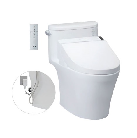 Bồn cầu 1 khối kèm nắp rửa điện tử TOTO MS188VKW23-T53P100VR - Image 6