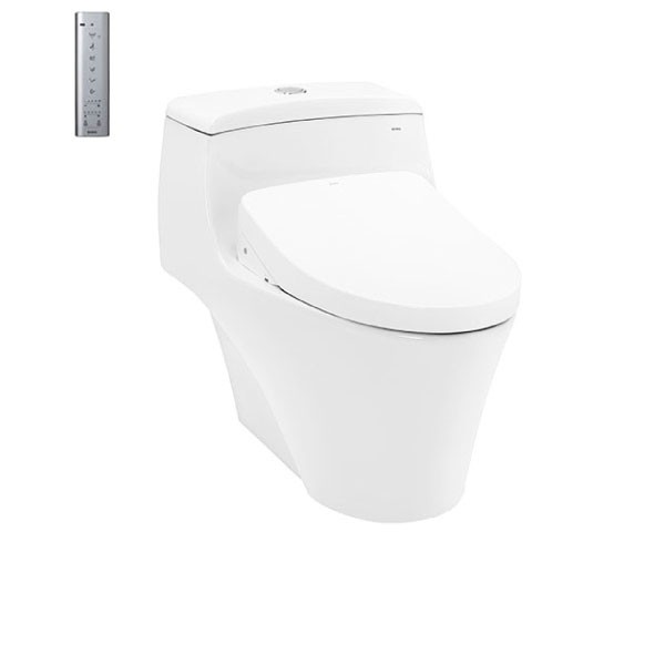 Bồn cầu 1 khối kèm nắp rửa điện tử Toto MS823CDRW12
