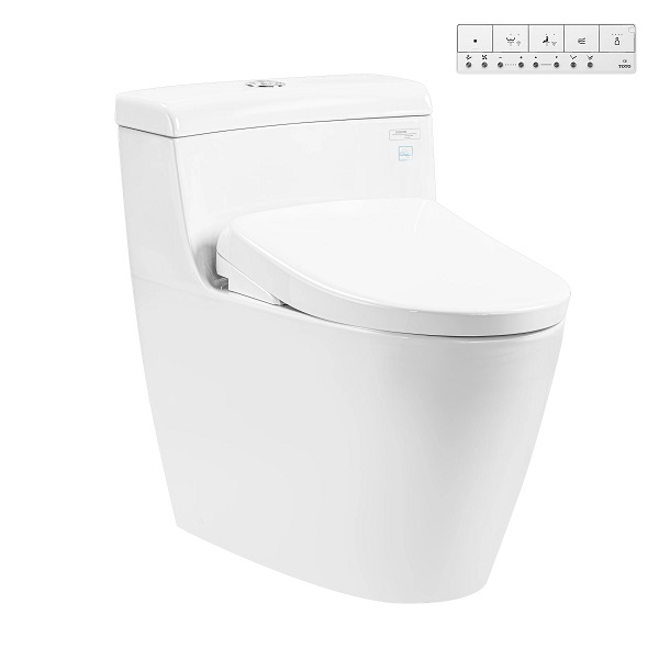 Bồn cầu 1 khối kết hợp nắp rửa điện tử TOTO CW166RB-TCF34320GAA-T53P100VR - Image 5