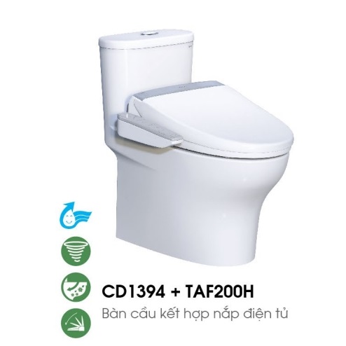 Bồn cầu 1 khối nắp điện tử Caesar CD1394-TAF200H