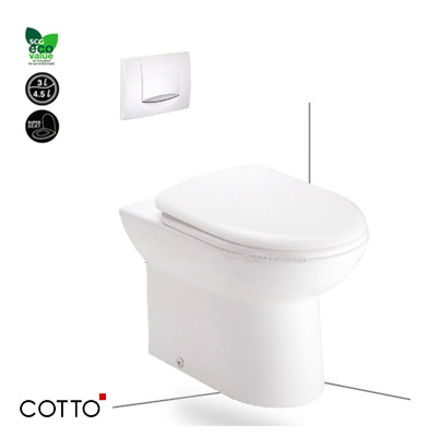 Bồn cầu 2 khối dành cho người khuyết tật Cotto SC6657 nap trang - Image 6