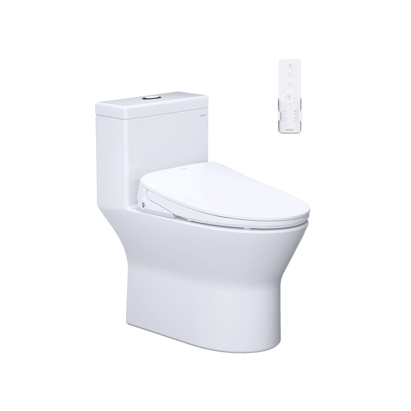 Bồn cầu 2 khối kết hợp nắp điện tử Caesar CD1340-TAF710H - Image 4