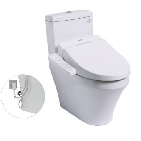 Bồn cầu 2 khối nắp rửa điện tử Washlet S7 Toto CS986CGW23 - Image 3