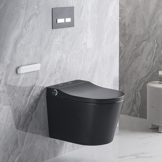 Bồn cầu âm tường màu hồng vàng Rose Gold Miken MKB-2478WRG - Image 4