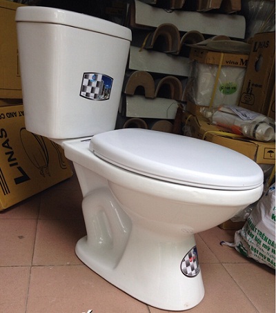 Bồn cầu két liền giá rẻ 2 nhấn Minh Long KL08 - Image 4
