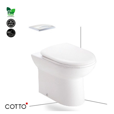Bồn cầu két nước âm tường Cotto SC197627(F) - Image 6