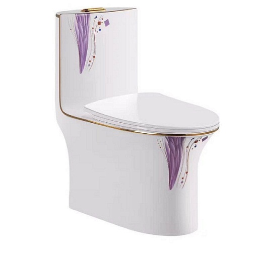 Bồn cầu màu tím đậm Miken MKB-8002DP - Image 5