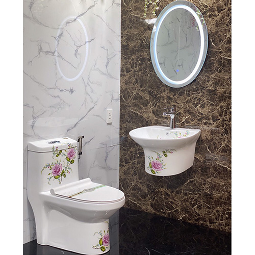 Bồn cầu màu xanh lá cây Miken MKB-8001G - Image 4