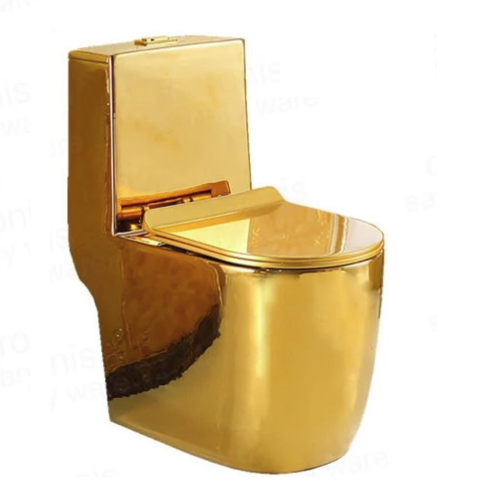 Bồn cầu nghệ thuật mạ màu đen A-3966B (Đặt hàng 7-10 ngày) - Image 4