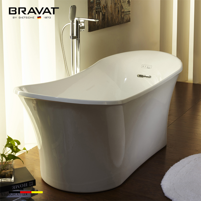 Bồn tắm âm Bravat B25505W (1500x750x435 mm) - Image 5