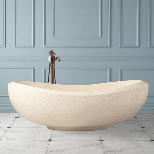 Bồn tắm đá nhân tạo marble nghệ thuật BTA-05 (Đặt hàng 7-25 ngày) - Image 5