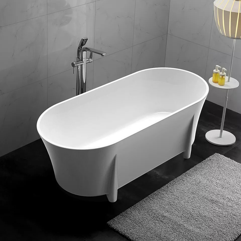 Bồn tắm đá nhân tạo marble nghệ thuật màu đen AL-BS8626 (Đặt hàng 7-25 ngày) - Image 6